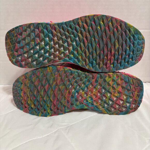 NOBULL Women’s 6.5 Knit Runners Hot Pink Reflective Laces Multicolor Sole Shoes - Picture 11 of 14